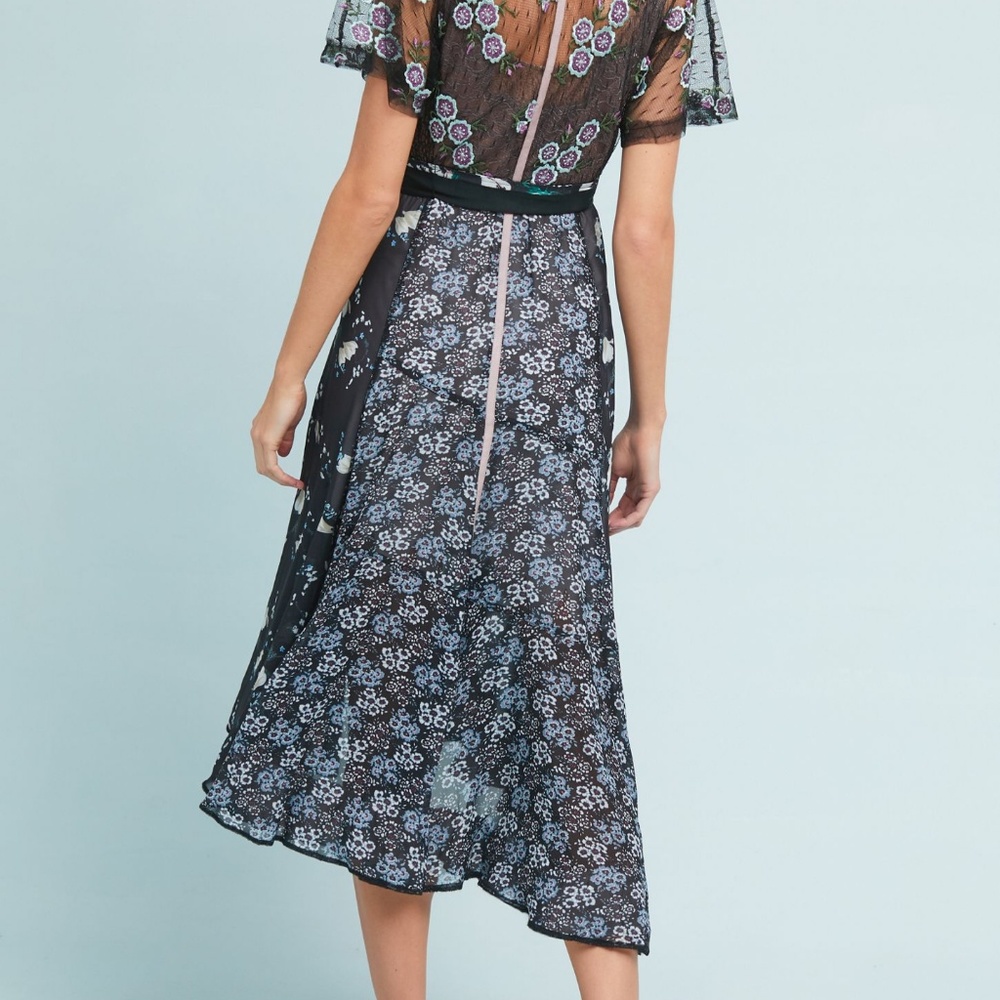 BYRON LARS LILAC NIGHT CASSIE CASCADING MIDI DRESS - Picture 6 of 8